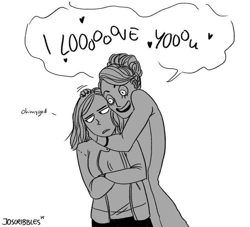 joscribbles:  its like having a giant cat except instead of attention and food she