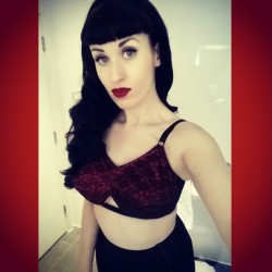 lucyfuruk:  Bts from today’s shoot in Ipswich :) #bulletbra #pinup #lingerie #lacelingerie #fringe