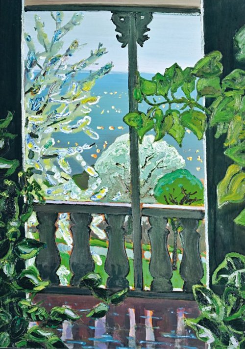 lilithsplace:Veranda in the morning - Laszlo Tenk (b. 1943)