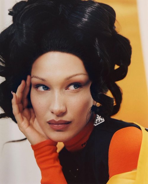 Bella Hadid, photographed by Micaiah Carter and styled by Patti Wilson for Vogue España March 2021. 