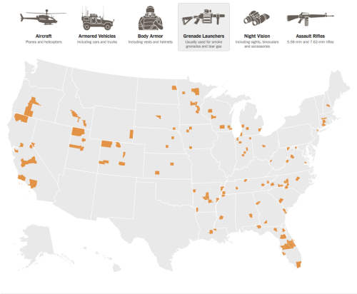 americaninfographic: Local Cops w/ Military Gear