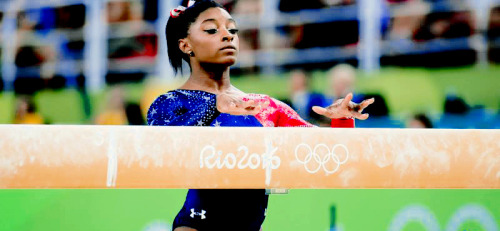 mustafinesse:  Simone Biles of the United States of America during qualification of the Women’s Artistic Gymnastics at the 2016 Summer Olympics in Rio de Janeiro. With one subdivision remaining Biles is ranked first in the All Around, Floor Exercise,