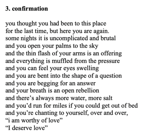 napowrimo day 3 // confirmation