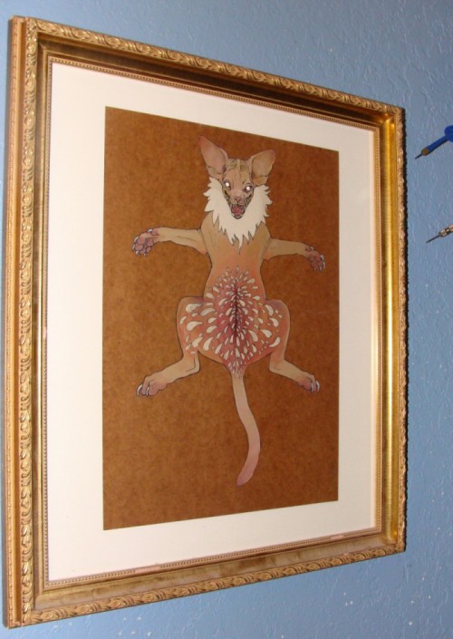edible-nightmares:  Demon cat! With a matching frame, too. B) Work from last year. 