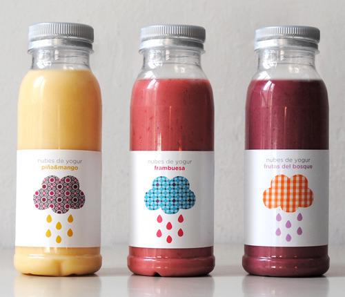Cutest drinking yoghurt package! Design by Regina Puig