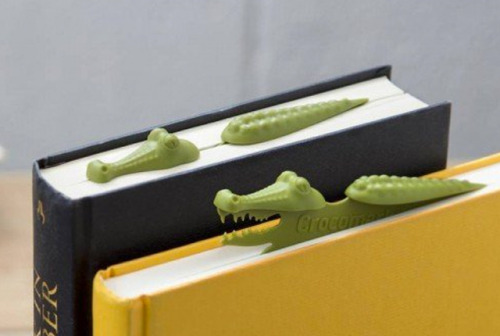 mentalflossr:  Crocodile Bookmark Turns Your Books Into a Literary Swamp Store-bought bookmarks are far from a necessity—it’s easier (and cheaper) to just use an old receipt than to purchase a designated page-keeper. But sometimes you come across