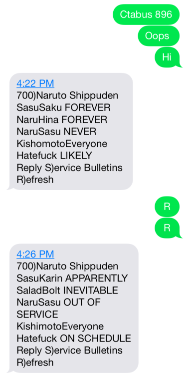 cosmic-entitties: my partner and I live in a city with an automated text message based bus notificat