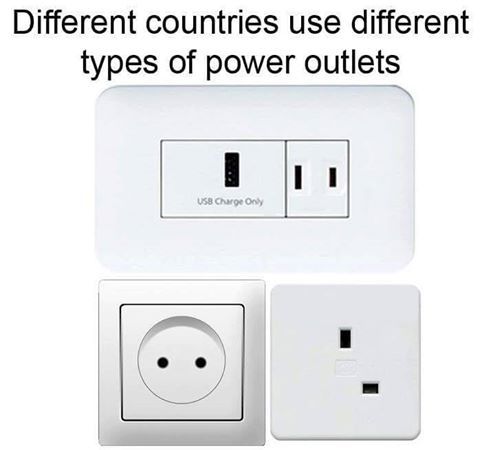 genuinehyperbole:  budgiebin:  cerebralzero:  elpatron56:  cerebralzero:  grumpyvikingdidnothingwrong:  It’s ANNOYING AS FUCK.  Universal converter my dude. I use one when I go to Europe. Also you can just buy plus with USB which most stuff these days