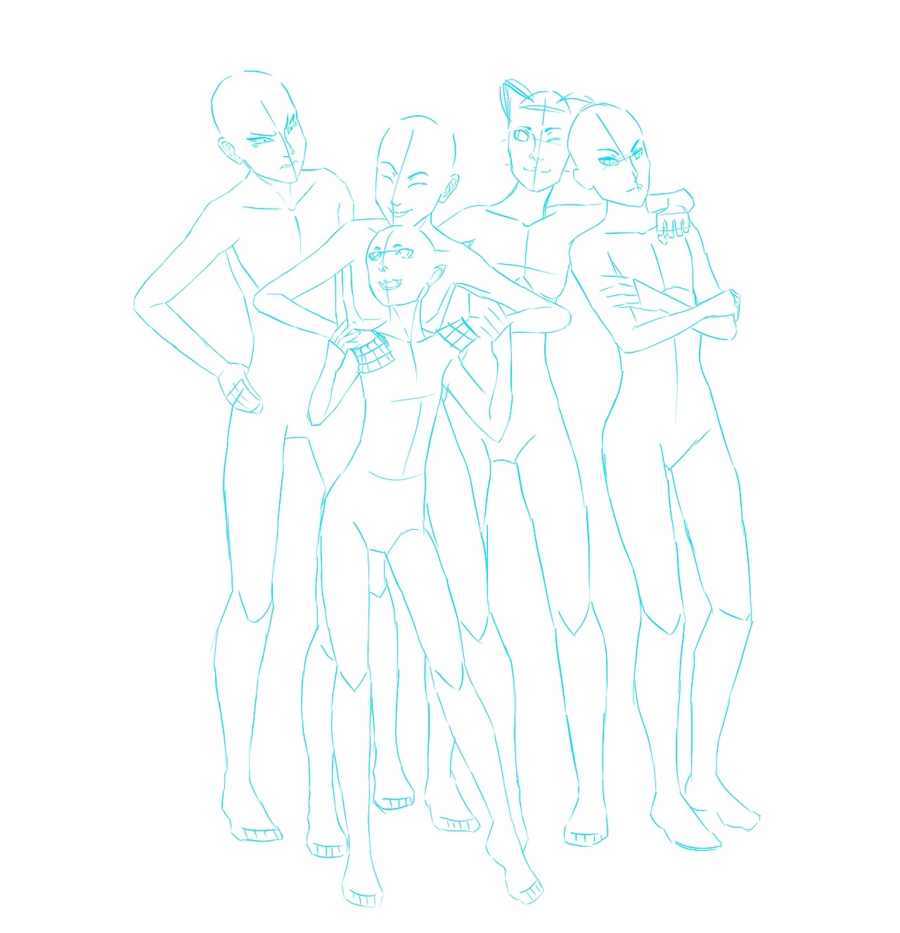 Sleepy Nova — Created another group pose! I should actually...