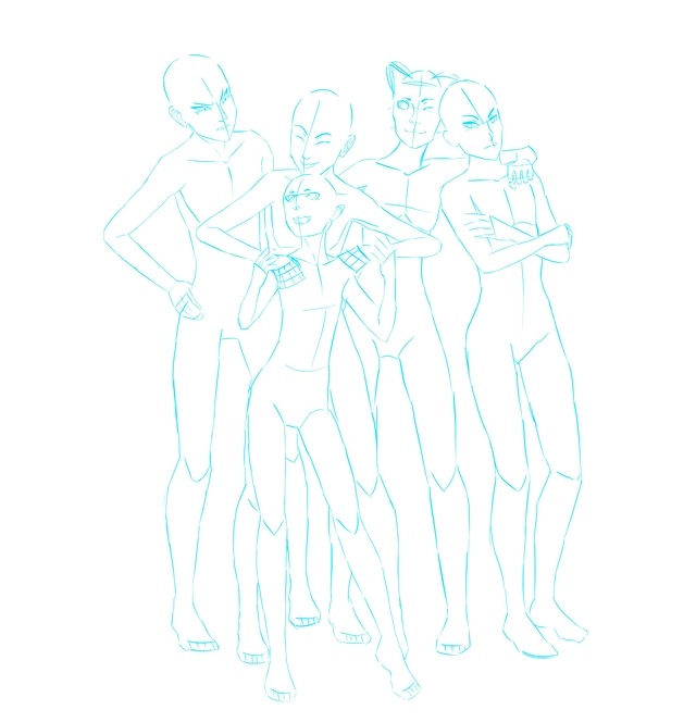 7 Group pose ideas  anime poses reference art poses drawing base