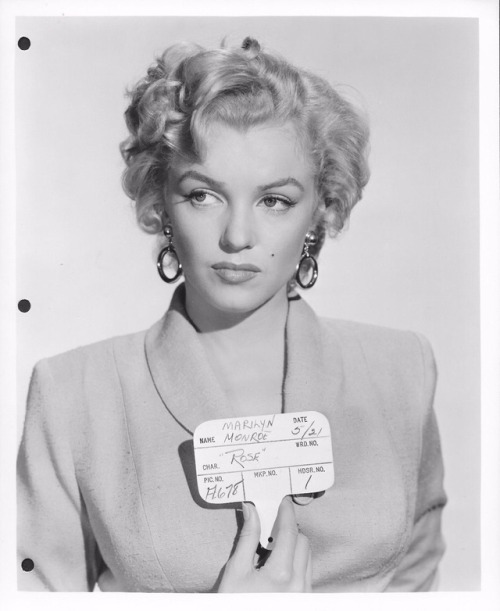 Marilyn Monroe hair and make up test for Niagara (1953).