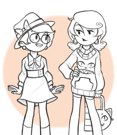 mikopter:
“ I saw a post with rly neat cat sweaters that I can’t find now and I thought Roxy would look cute in one, then I added Jane because why not;;
”