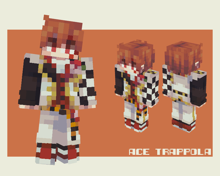 ❤️ Ace Trappola (エース・トラッポラ) | Twisted Wonderland Minecraft Skin