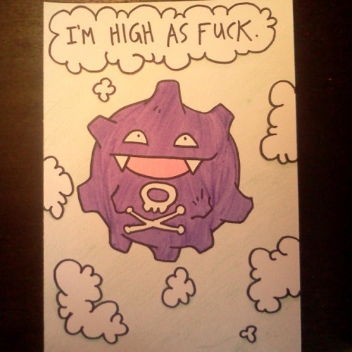 Koffing in His Natural State. #pokemon #pokememe #koffing #nintendo #oldschool #smokeweed #alldayeve