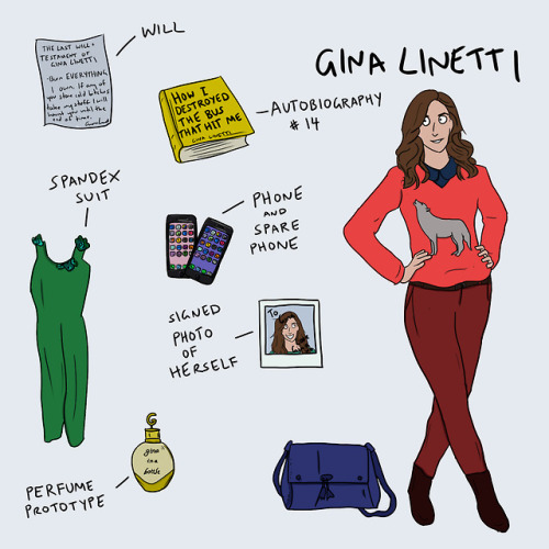 fleamontpotter:99! The gang and what’s in their bags. As always, zoom in for details :) 