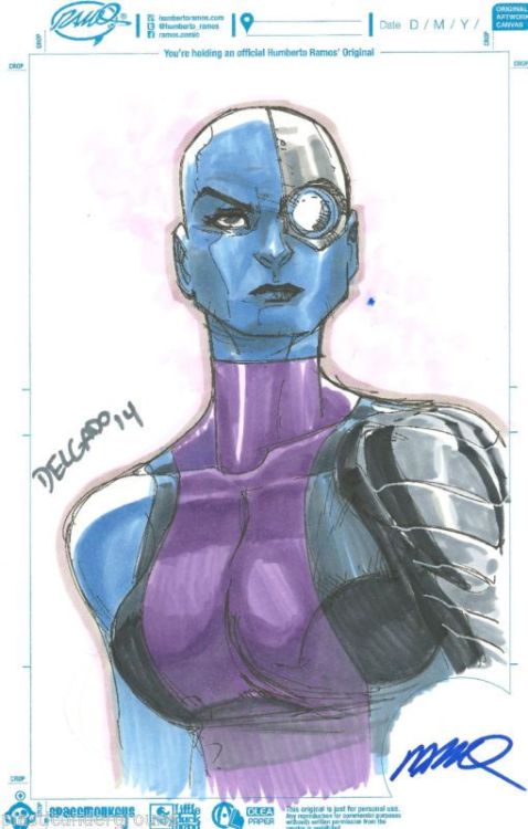 comic-book-ladies:Nebula by Humberto Ramos &amp; Edgar Delgado