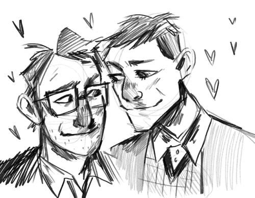 ivansart: A collection of Newt and Hermann sketches from Twitter! Follow for more shenanigans lmao ✨