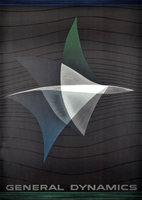 Erik Nitsche, poster design for Exploring the Universe. First step into Space, 1957. Stone lithograp