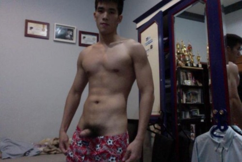 rebelziid:  Asian Cock [ We’ll give him another two medals for showing his manbits to us ]