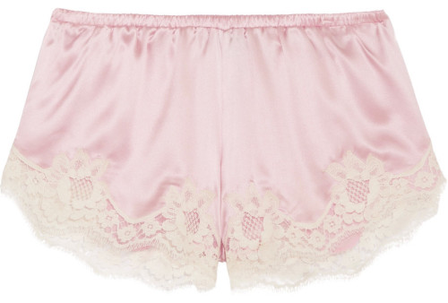 leauve: Dolce & Gabbana lace-trimmed stretch silk-blend satin briefs