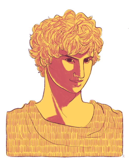 raffaelllllo:☀️golden boy☀️ (antinous doodle)