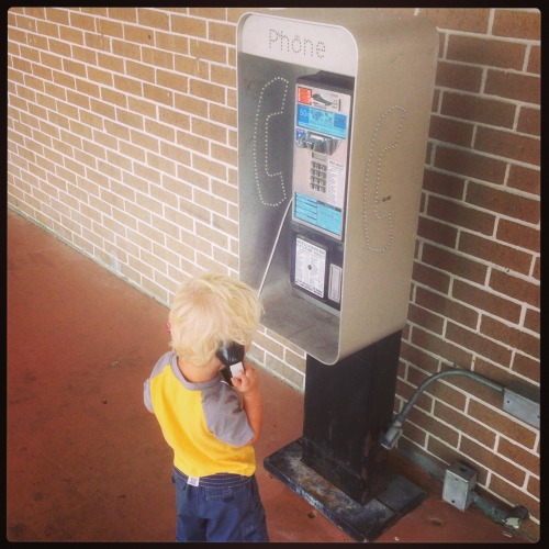 While Out Shopping In The West Pasco, Little Man & I Came Across A Payphone. I Tried Explaining To Him
