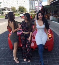 which-would-u-rather:  Which would you have ride… the girls on the car? I’d go with Jailyne  DAMNN!