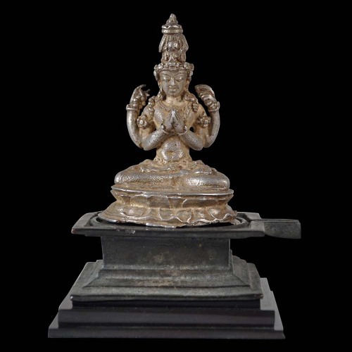 Avalokishwara, Silver sculpture from Java, Srivijaya era