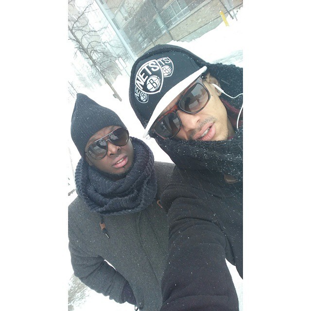We out here running through Boston&hellip; The cold never bother us anyway #boston