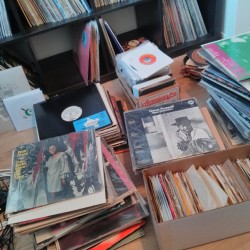 analog-blog:  Sorting the show this weekend. #PattiDrew #GeneRussell #RunDMC #UGK #vinyl #Records #LP #45rpm #Jazz #Funk #Soul #HipHop 