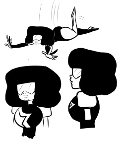 princesssilverglow:  Since I doubt we’ll ever get to see Garnet being clumsy and tripping over something I thought I draw it anyways because it’s really cute…. Garnet why are you so CUTE?! O_O; STOP!!! Seriously, she’s a badass, silent warrior