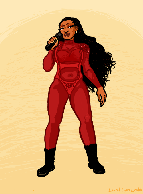 Some fun sketches I did from Megan Thee Stallion’s 2020 Apple Music Awards performance as Breakthrou