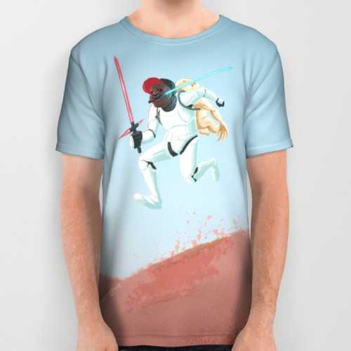 You can wear Muk or John Boyega on your bod now. Get them at my society6 store here!