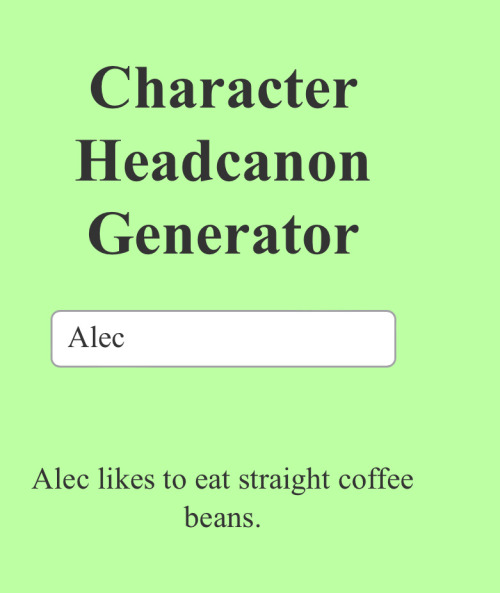 Alec Is Skipping The Middle Man (a Coffee Machine)
