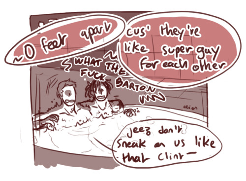 eeios:Bucky made a compromise and drowned Clint’s phone (It’s inspired from a vine)