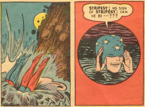 why-i-love-comics: Star-Spangled Comics #1 - “The Bund Saboteurs” (1941) written by Jerry Siegelart 