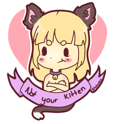 ddlgdoodles:  “I may be a kitten but I’m not your kitten.”Stray or owned, remember
