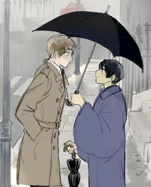 enoshika:傘、さしてあげましょうか。