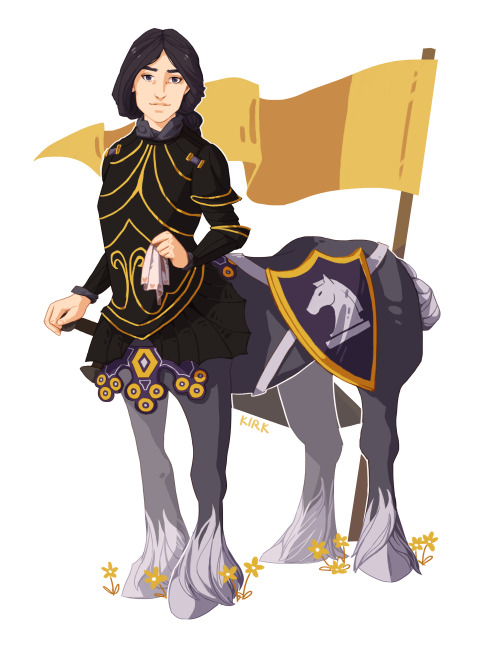 flaroh:Lady centaur knight thinkin about her princess