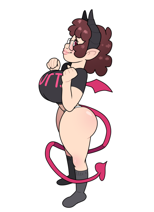 blogshirtboy:Quick doodle of @brellom‘s incredibly cute lil’ demon! ass, ass,