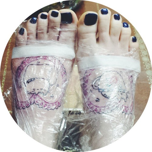 Thanks to Zoe at @curiositiestattoostudio -Ipswich. These are so beautiful but were such a bastard t