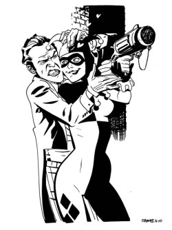 bellafrankensteinthe23rd:  snarkykicks:  Chris Samnee  One of my favorite The Joker artists. He looks so sauve and of the era. &lt;33333 