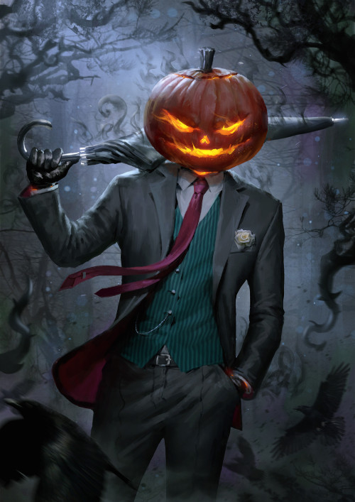 ex0skeletal-undead:  Jack-o-Lantern by  Billy ChristianThis artist on Instagram