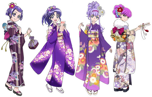 mahou-furbies:Kimono in Precure Tsunagaru Puzzlun.