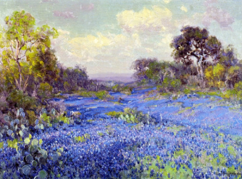 Bluebonnets at Late Afternoon by Robert Julian Onderdonk, 1915