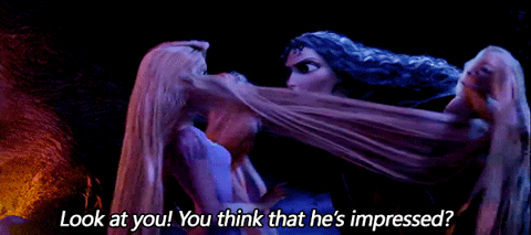 :  Likes you? Please, Rapunzel, that’s demented! This is why you never should have left! Dear, this whole romance that you’ve invented just proves you’re too naive to be here. 