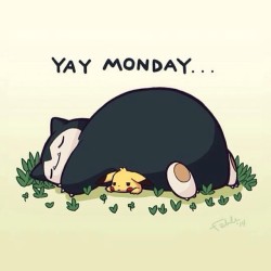 #Monday #Pokemon #Pikachu #Snorlax