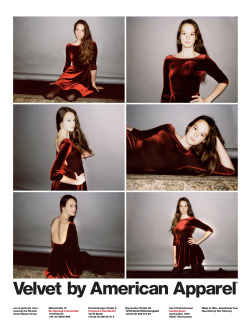 americanapparel:  lea in the Stretch Velvet