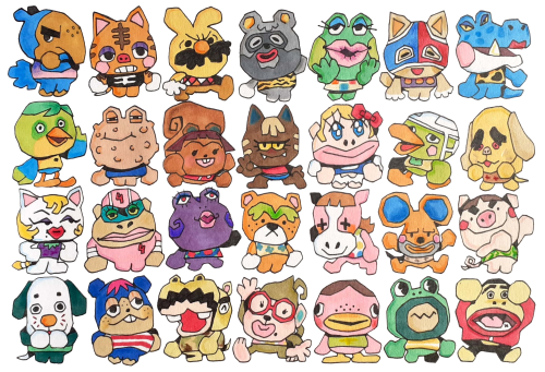 serenaci:Here’s 28 ugly Animal Crossing villagers (as suggested on my Instagram)!They’re unionizing 