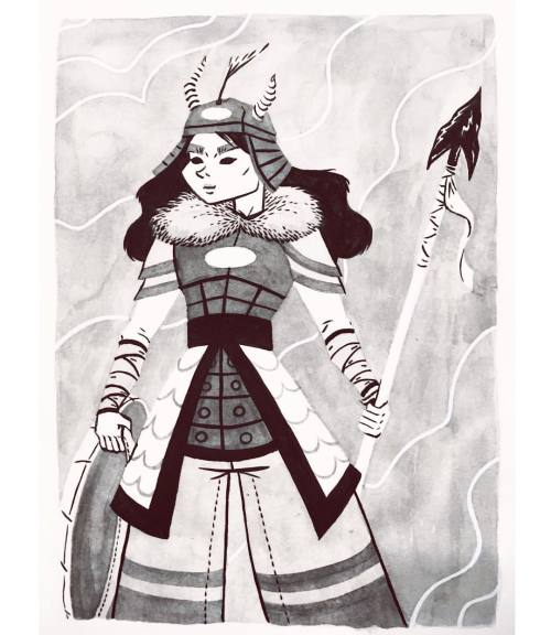 #inktober 25 - been reading a lot about badass women from ancient Mongolia and China lately ⚔ . . . 